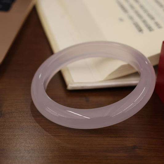 Cherry Blossom Pink Chalcedony Bangle